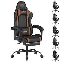 Amazon.co.jp: DEEPfurniture ゲーミングチェア フットレスト付き